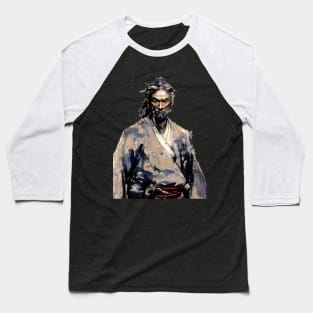 Japanese Ronin Samurai: I Play Alone on a Dark Background Baseball T-Shirt